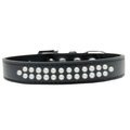 Unconditional Love Two Row Pearl Dog CollarBlack Size 20 UN784013
